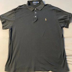 Black/white/light blue polo